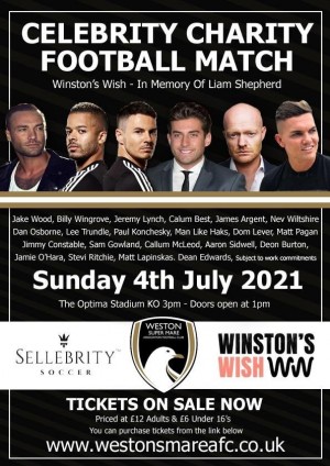 BURSTON COOK work with celebrities to support Winston Wish childhood bereavement charity 